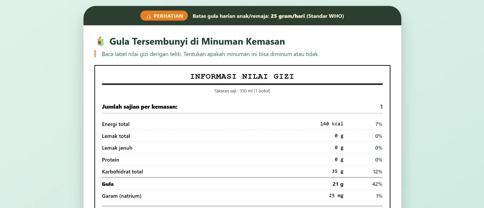Label Minuman